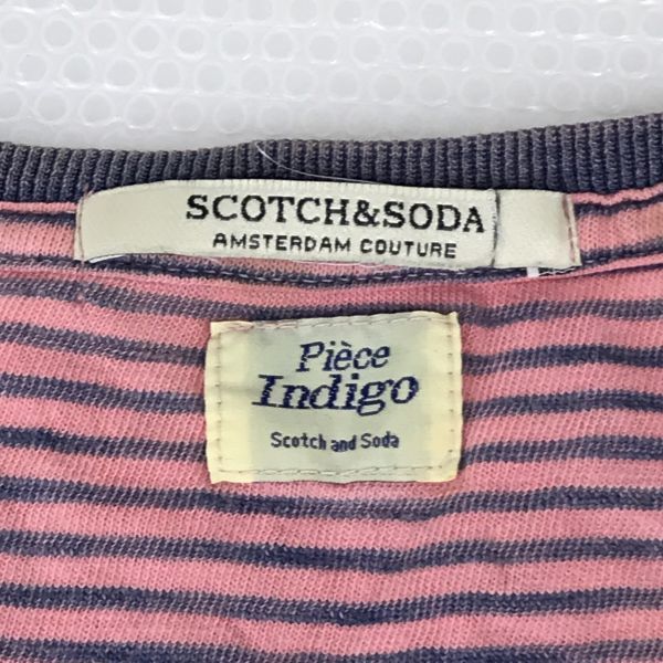 SCOTCH＆SODA/スコッチ&ソーダ★半袖Tシャツ【メンズL/ピンク/ボーダー】◆BG806_画像5