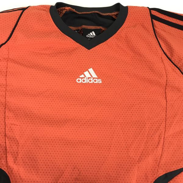 adidas/アディダス★プルオーバー長袖シャツ/サッカー【メンズL/オレンジ】◆BG829_画像3