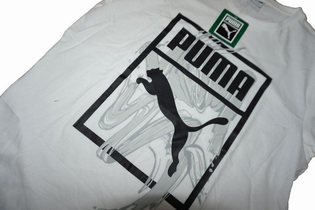 プーマ PUMA 半袖Tシャツ 白 579097 02 メンズ ロゴ ホワイト 夏物 スポーツ　表記サイズM _画像3