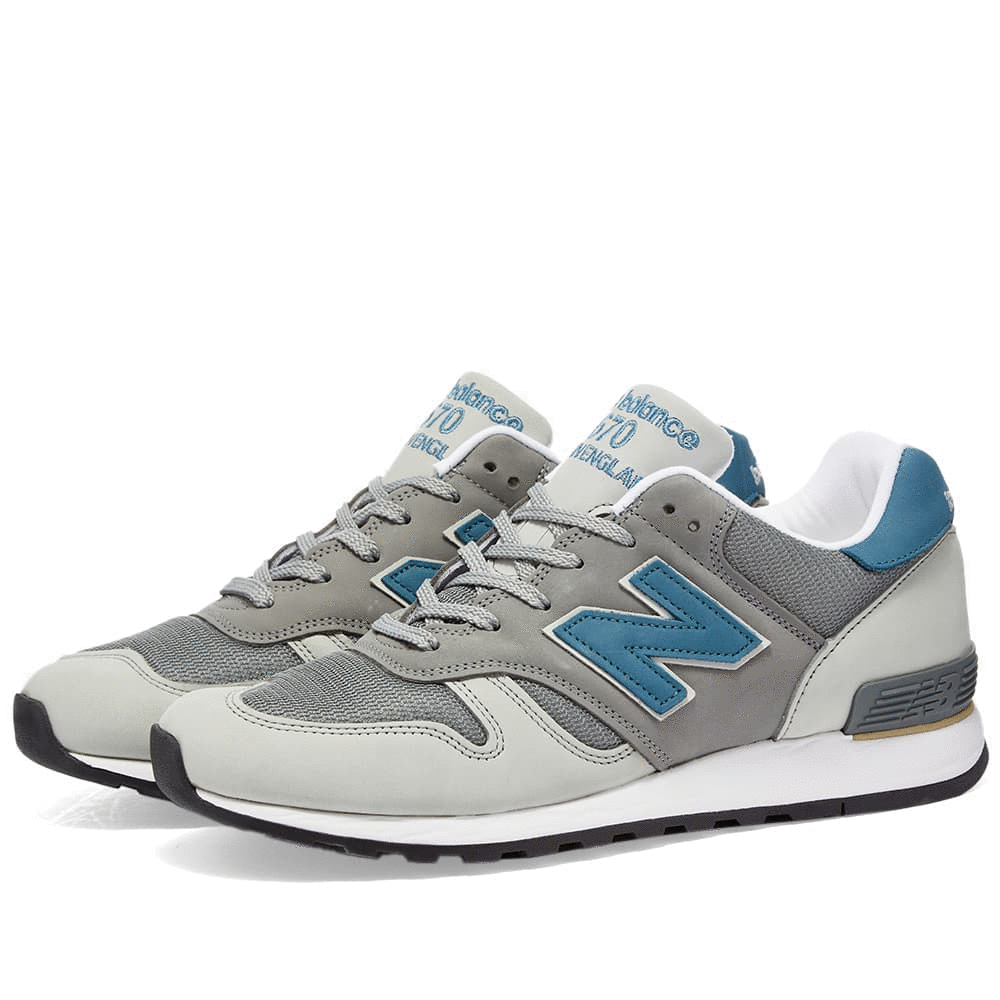 海外限定 UK製 New Balance M670BSG US8 26cm ヌバックレザー 限定 NB スニーカー グレー×グレイッシュグリーン Made In England_画像1