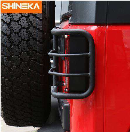 SHINEKA 金属テールライトカバーリアランプガードプロテクタージープラングラー JK 2007 + 自動車アクセサリー_画像2