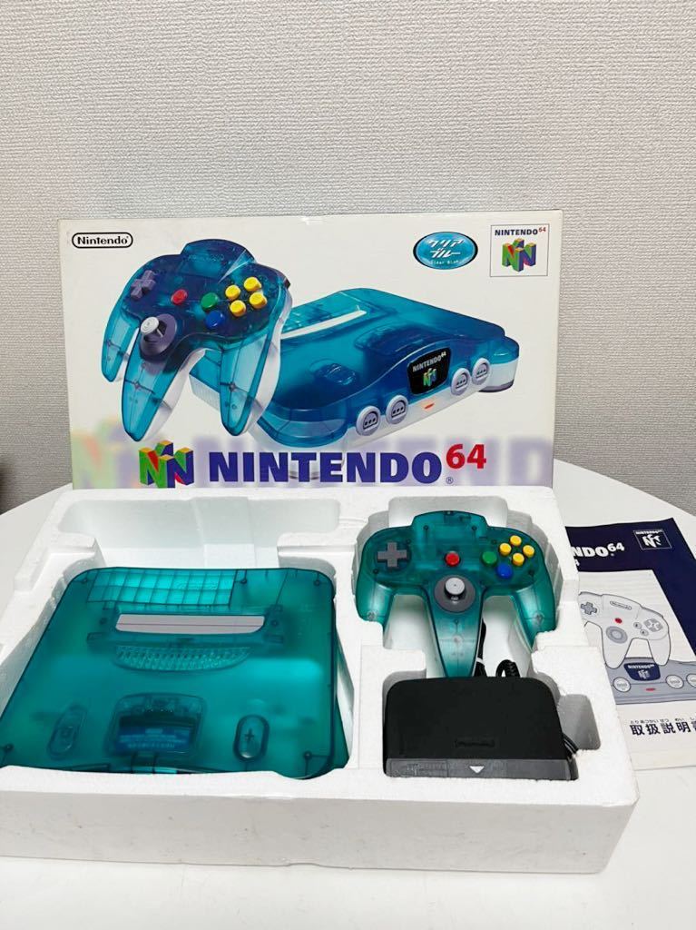 NINTENDO 64 ニンテンドー６４ 本体 クリアブルー スケルトン