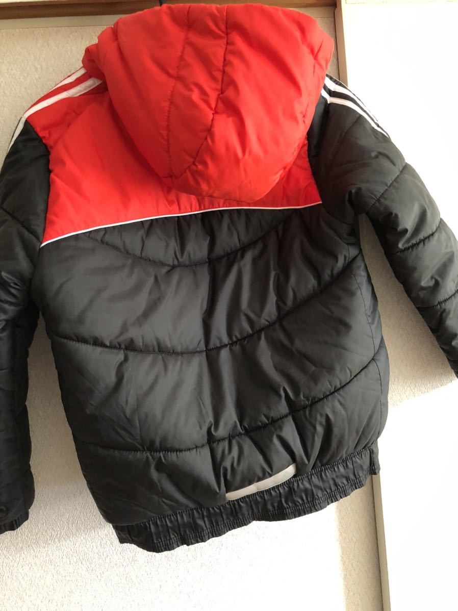  Adidas with cotton jacket coat size 140 red × black 