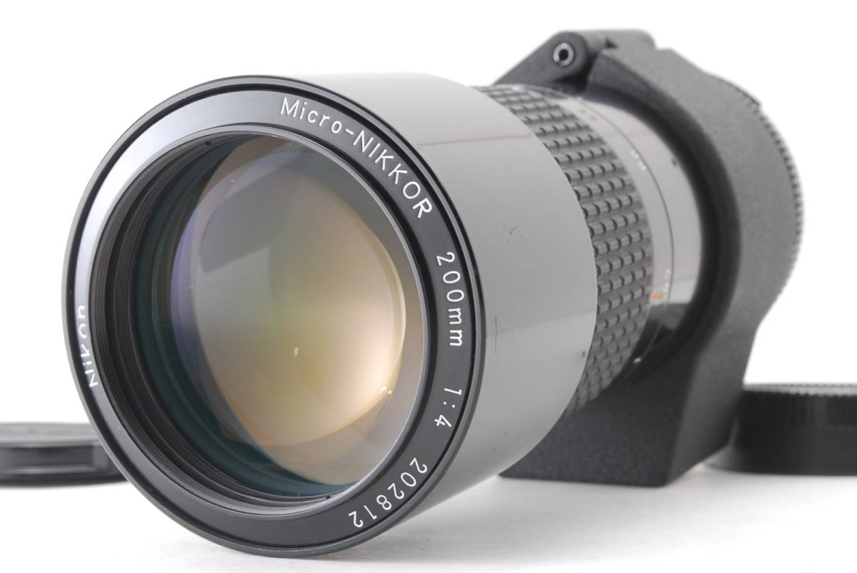 【美品】Nikon Micro NIKKOR AI-S AiS 200mm f4 MF Telephoto Lens ニコン ニッコール 望遠 78@Hd