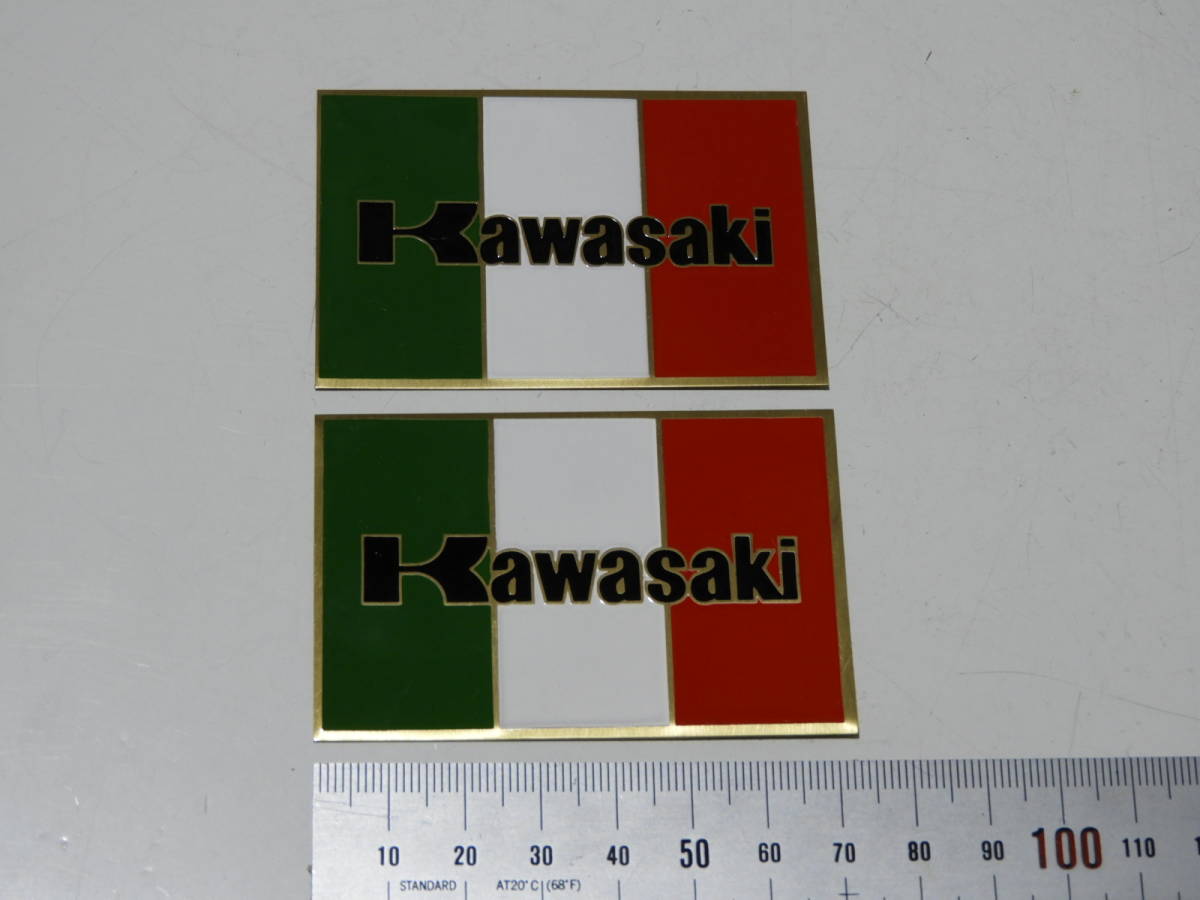  parts supplies shop dead stock aluminium plate sticker 2 sheets set kawasaki Kawasaki 9-7-18