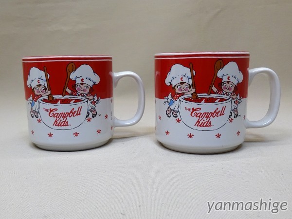 2001年製 Campbell kids マグカップ 2個セット キャンベルスープ Campbell Soup GIBSON HOUSEWARES_画像1