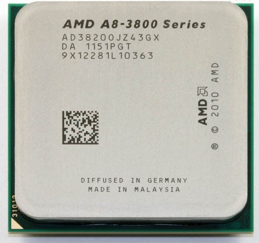AMD A8-3820 4C 2.5GHz 4MB DDR3-1866 65W AD3820OJZ43GX_画像1