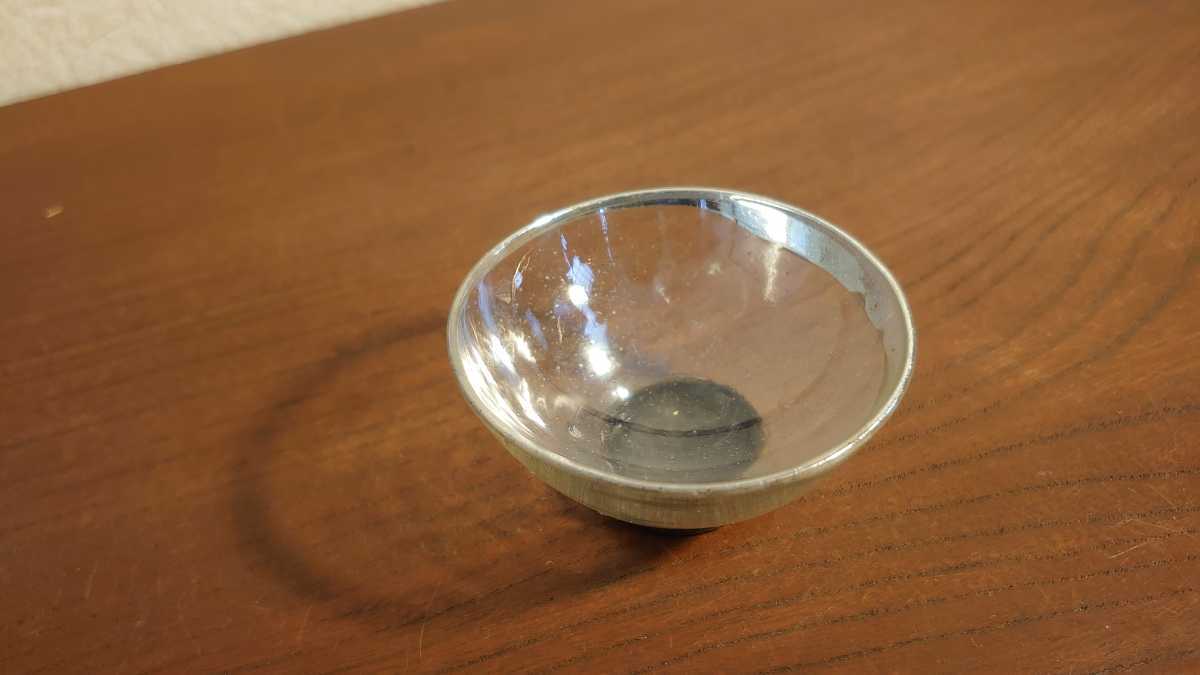大正ガラス 盃 お猪口 吹きガラス 気泡ガラス クリアガラス 蔵出し