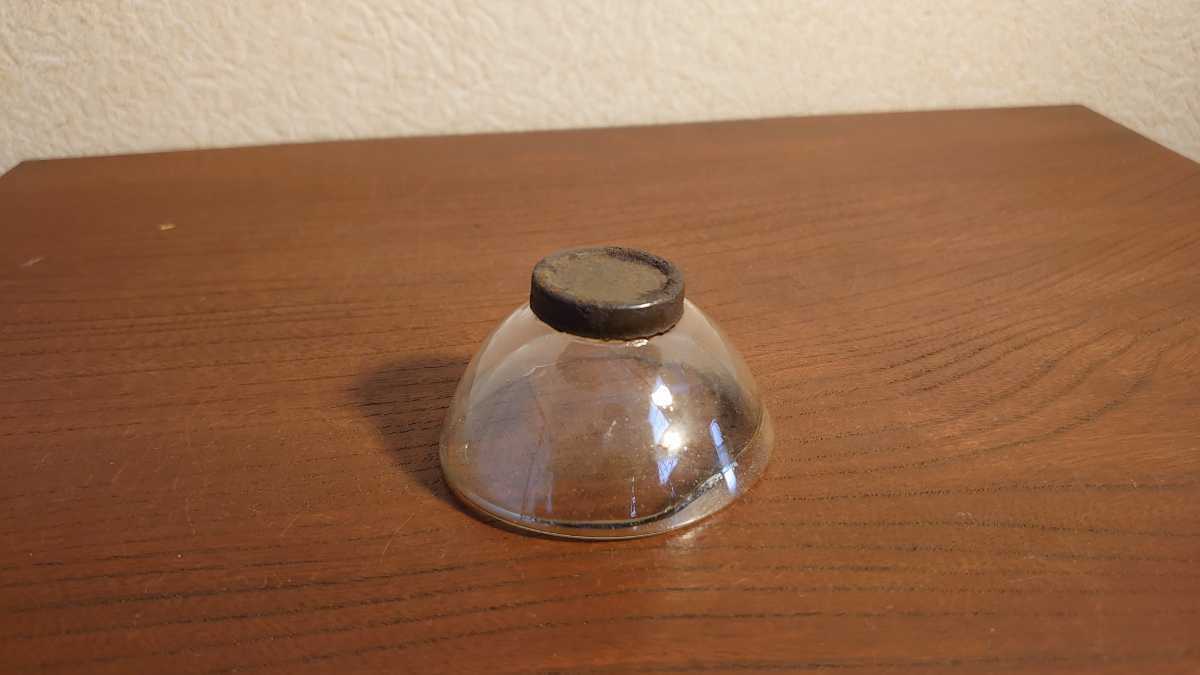 大正ガラス 盃 お猪口 吹きガラス 気泡ガラス クリアガラス 蔵出し