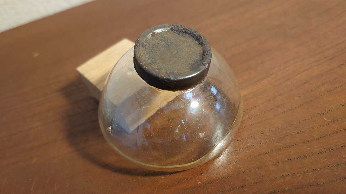 大正ガラス 盃 お猪口 吹きガラス 気泡ガラス クリアガラス 蔵出し