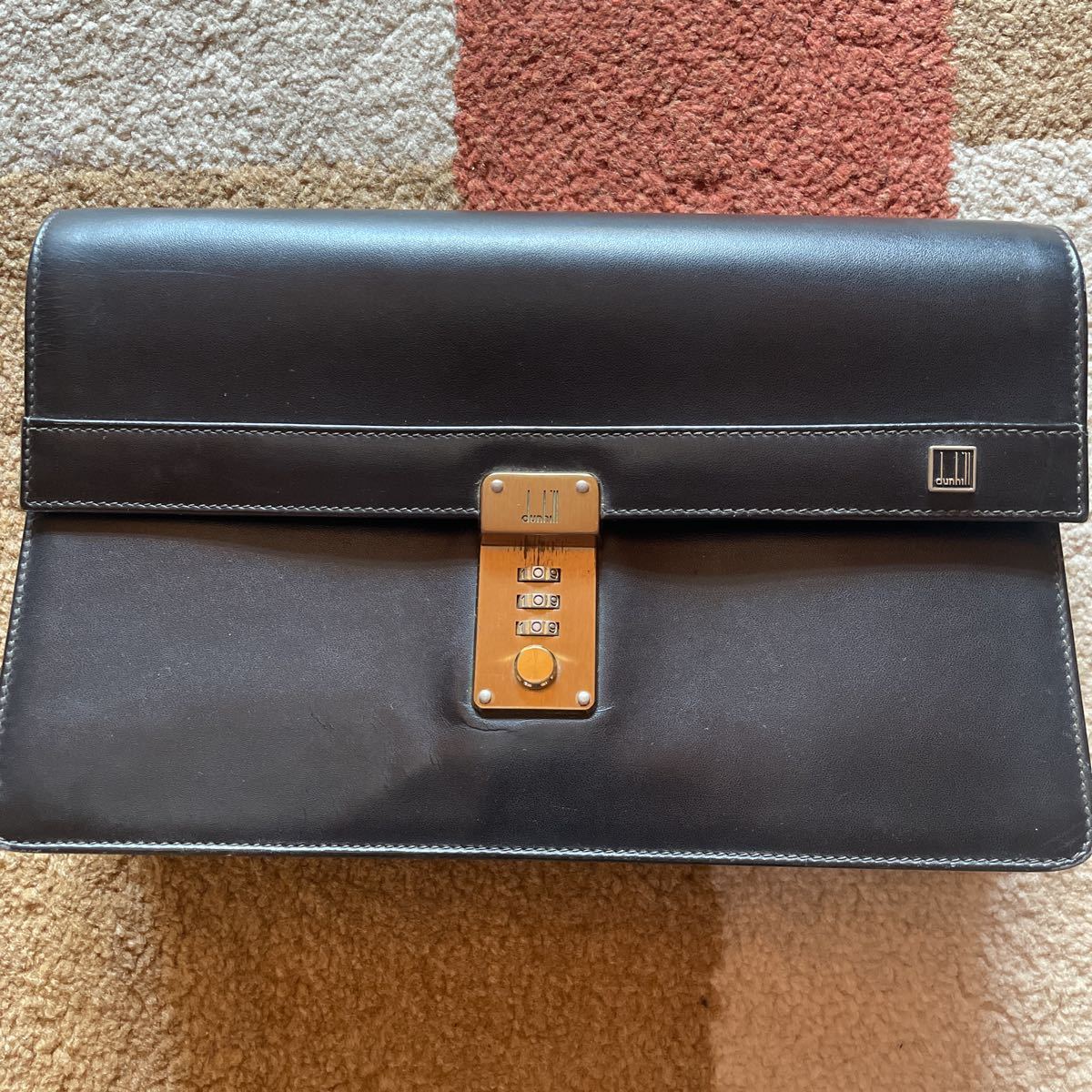  Dunhill second bag dunhill dial lock clutch bag leather 