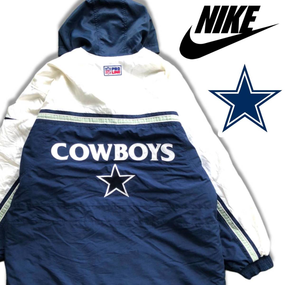 高評価なギフト 00s ハーフコート 西海岸 B系 HIPHOP ストリート 古着 NFL Cowboys Dallas カウボーイズ ダラス NIKE XL 中綿ナイロンジャケット ナイキ ジャンパー、ブルゾン 高評価なギフト 00s ハーフコート 西海岸 B系 HIPHOP ストリート 古着 NFL Cowboys Dallas カウボーイズ ダラス NIKE XL 中綿ナイロンジャケット ナイキ ジャンパー、ブルゾン