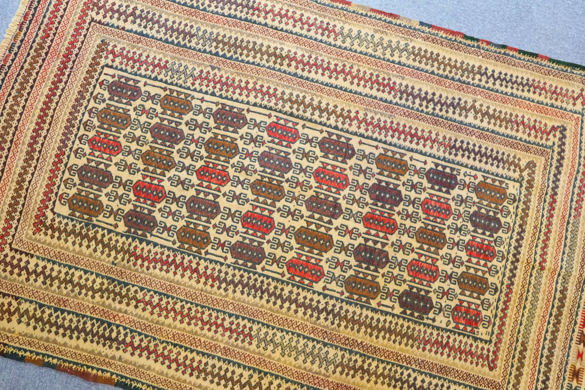 ペルシャ スマック キリム size:195×142cm 手織り絨毯