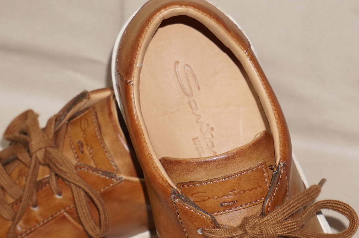 新品”Santoni サントーニ高級牛革スニーカー” 26.5-27 新品”Santoni サントーニ高級牛革スニーカー” 26.5-27