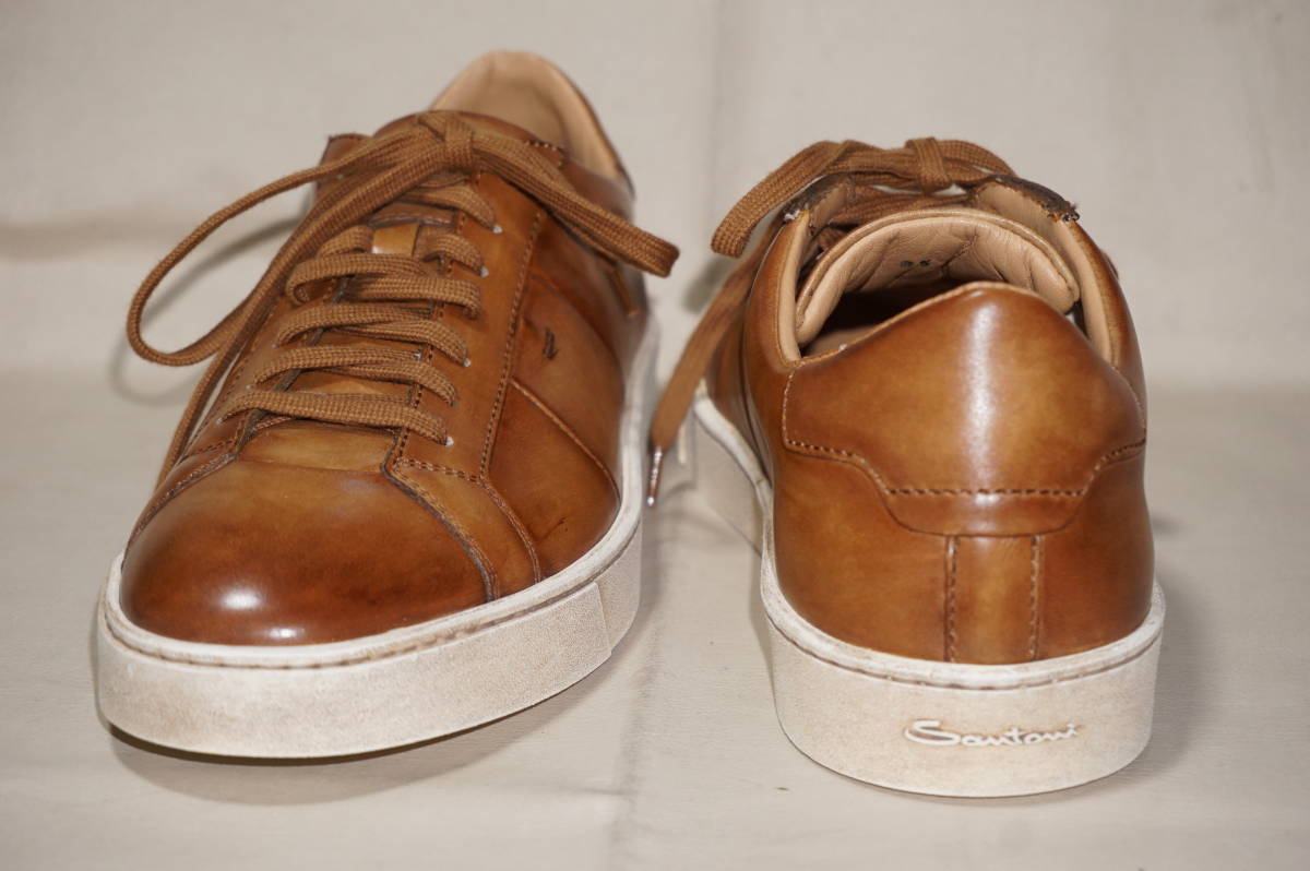 新品”Santoni サントーニ高級牛革スニーカー” 26.5-27 新品”Santoni サントーニ高級牛革スニーカー” 26.5-27