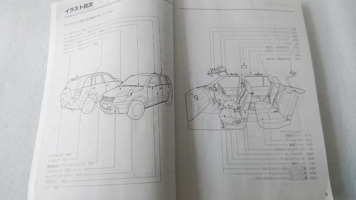 スズキSUZUKIエスクードESCUDO TD54取扱説明書_画像3