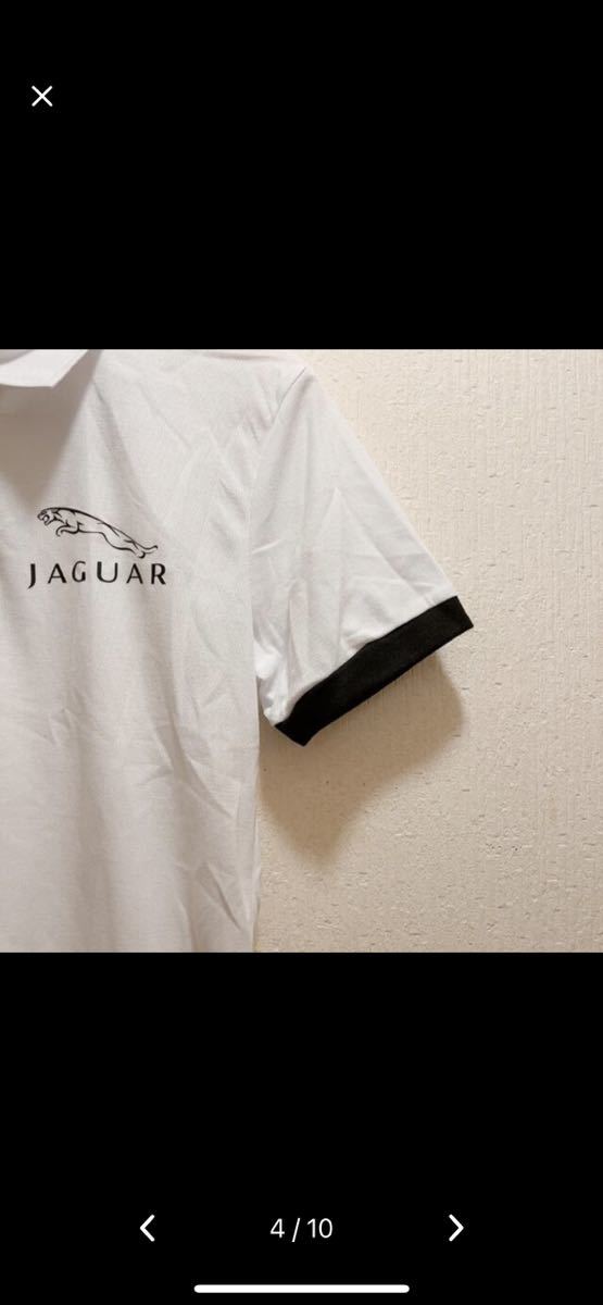 新品★ホワイト★JAGUARメンズポロシャツ★ユニセックス★ゴルフウェア★L半袖_画像4