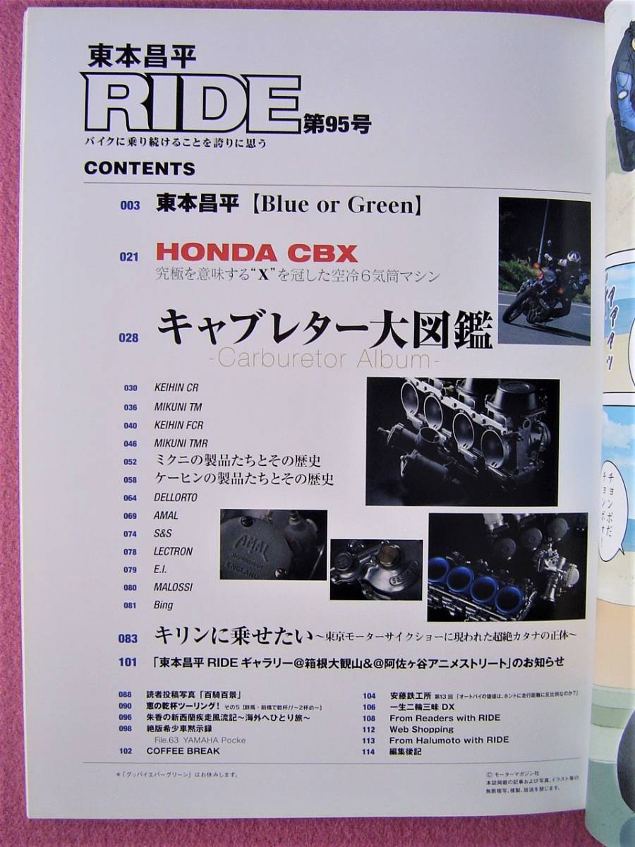 * carburetor large illustrated reference book Mikuni /ke-hin/teroruto/AMAL/S&S*CBX 6 cylinder . play symphony (1047cc)* RIDE 95 ② higashi book@. flat Katana old car 