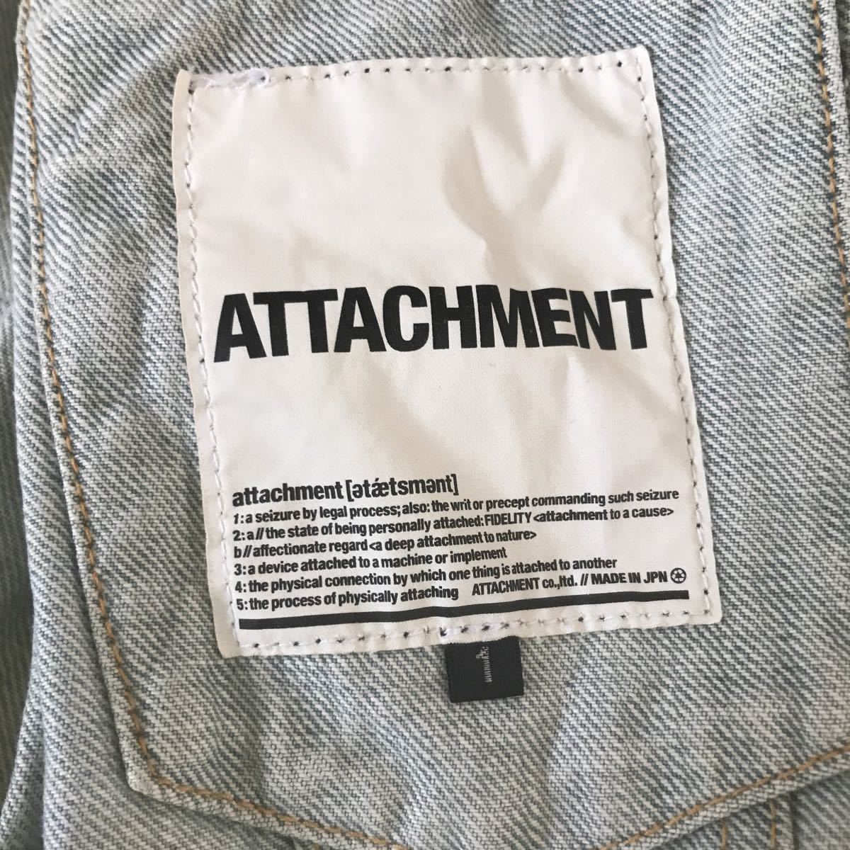 ATTACHMENT アタッチメント Gジャン デニムジャケット ジージャン