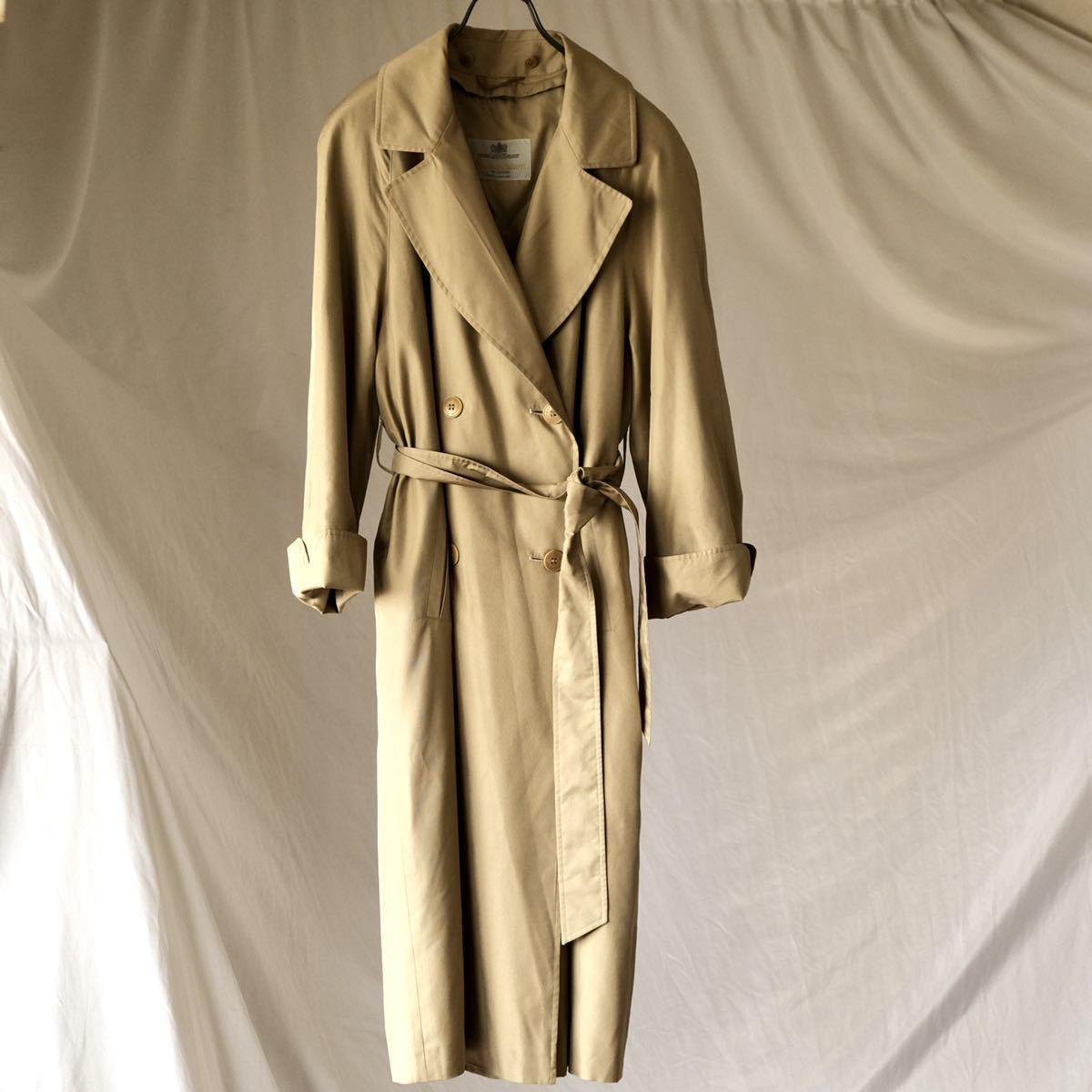極希少美品アクアスキュータムAquascutum ピュアシルクトレンチコート