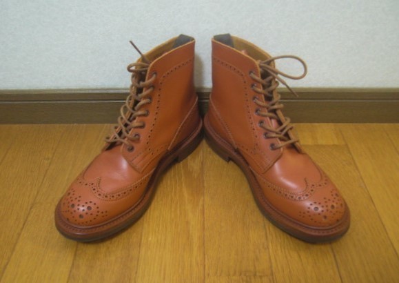 美品】Tricker's トリッカーズ カントリーブーツ ウイングチップ シー