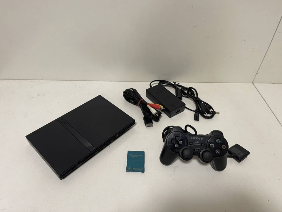 ソニー 薄型 PS2 本体セット SCPH-70000】ブラック【動作確認済み