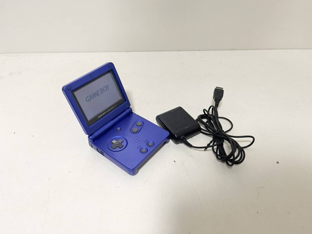 任天堂 GBA ゲームボーイアドバンスSP アズライトブルー 本体 アダプタ