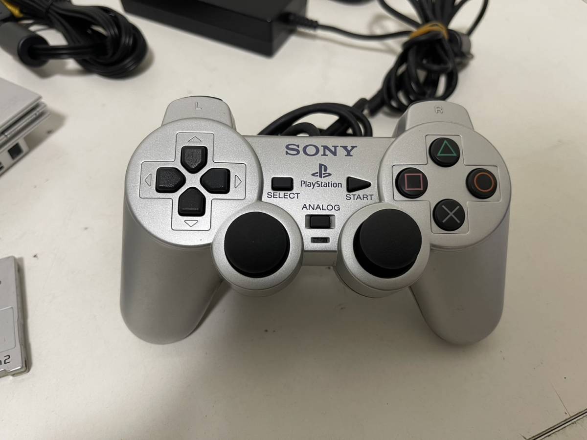 ソニー 薄型 PS2 本体セット SCPH-75000 SS】サテンシルバー【動作確認