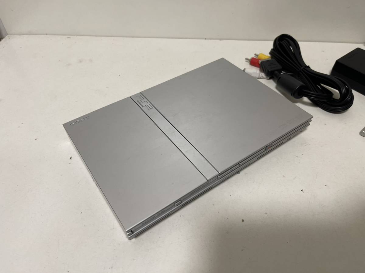 ソニー 薄型 PS2 本体セット SCPH-75000 SS】サテンシルバー【動作確認
