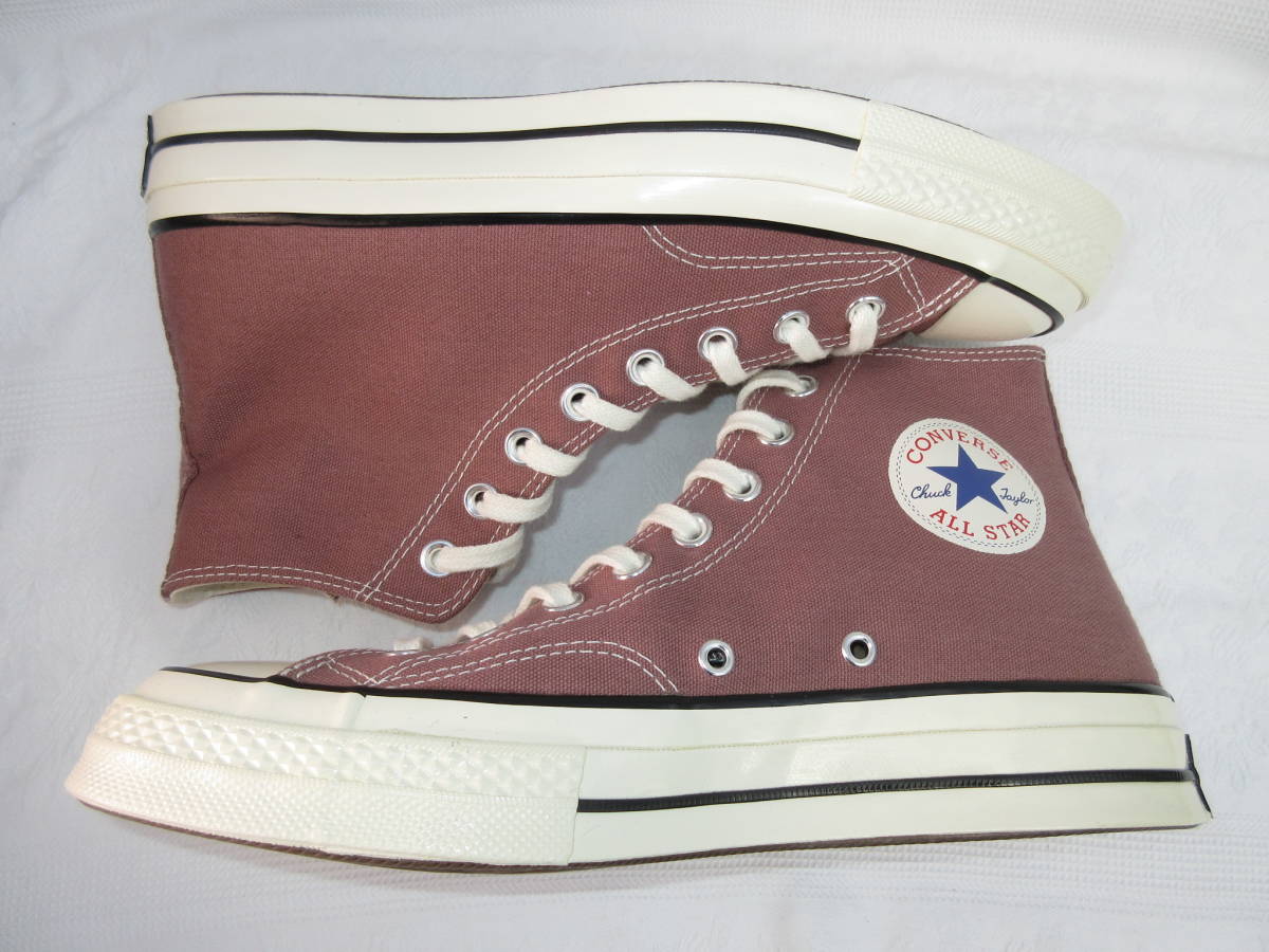 送料込 廃盤b新品 コンバース チャックテイラー CT70 復刻 三ツ星 First String ハイカット CONVERSE 26cm US7,5 サドル あずき 旧プリントの画像10