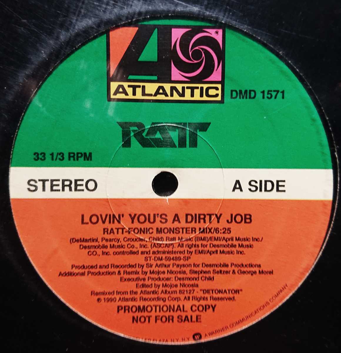 Ratt - Lovin' You's A Dirty Job アメリカ盤 プロモ 12インチ・シングル_画像2