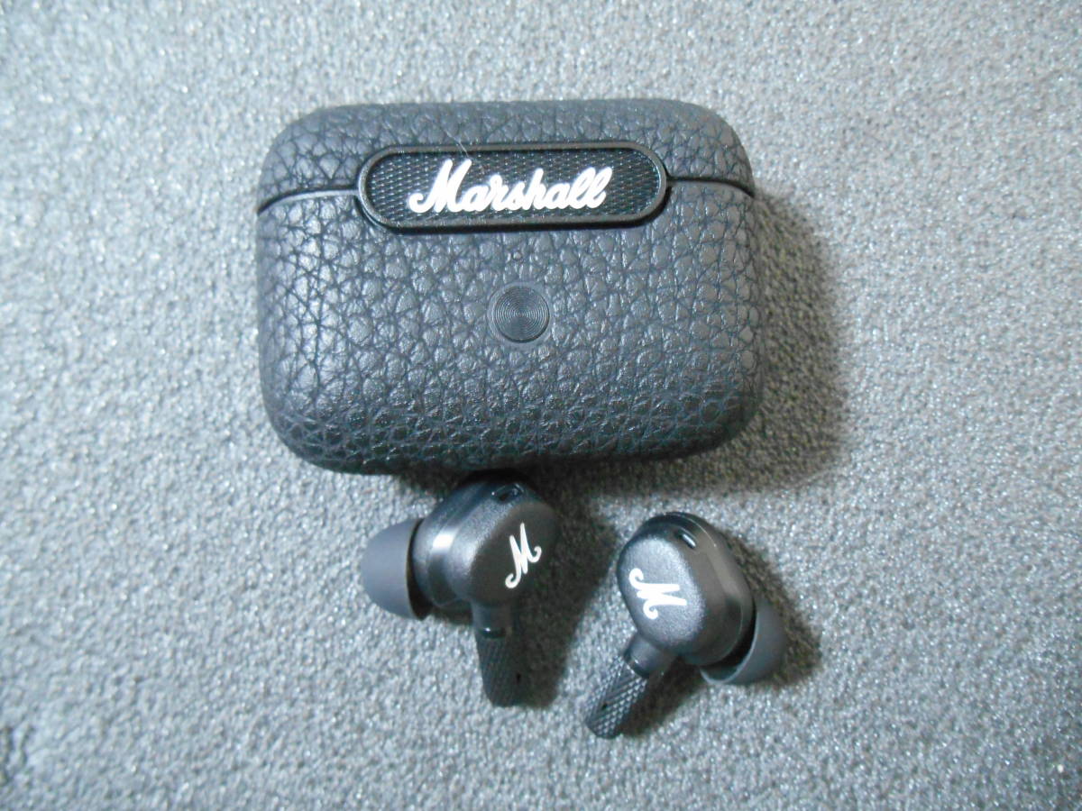 A146】Marshall マーシャル MOTIF Bluetooth ワイヤレス イヤホン イヤフォン 使用感少ない 