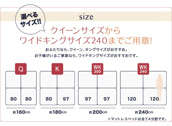 ベッド 大型マットレスベッド ELAMS ポケットコイル タオルタイプセット キング 脚8cm モカブラウン_画像4
