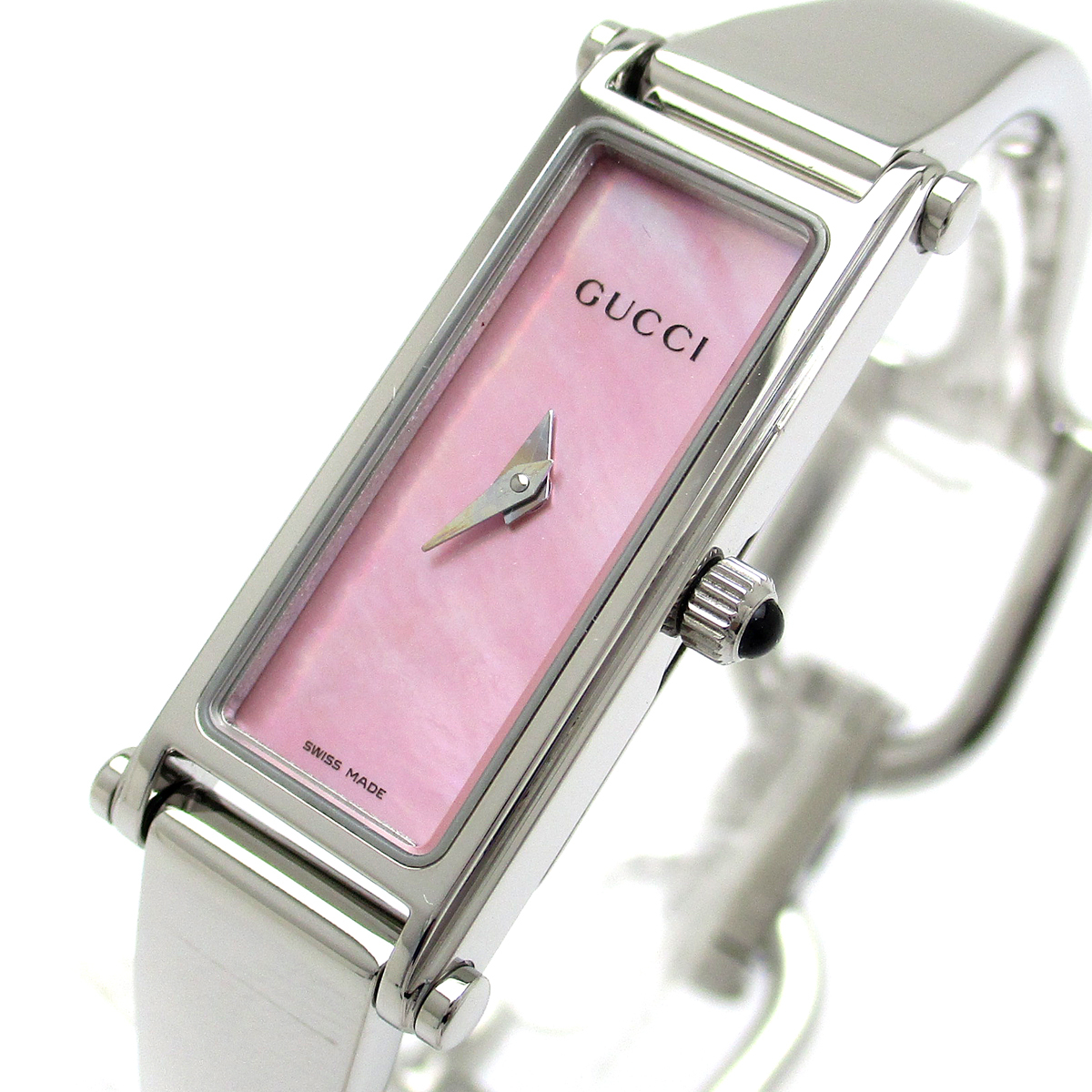 GUCCI 時計 シェル ピンク-