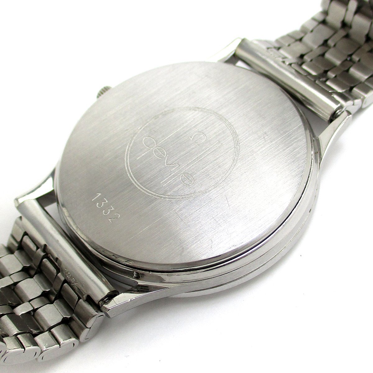1円 OMEGA オメガ デビル メンズ シルバー文字盤 時計 クォーツ 腕時計