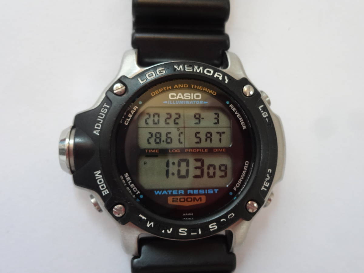 Yahoo!オークション - CASIO カシオ DEP-610 ダイバー ログメモリー...