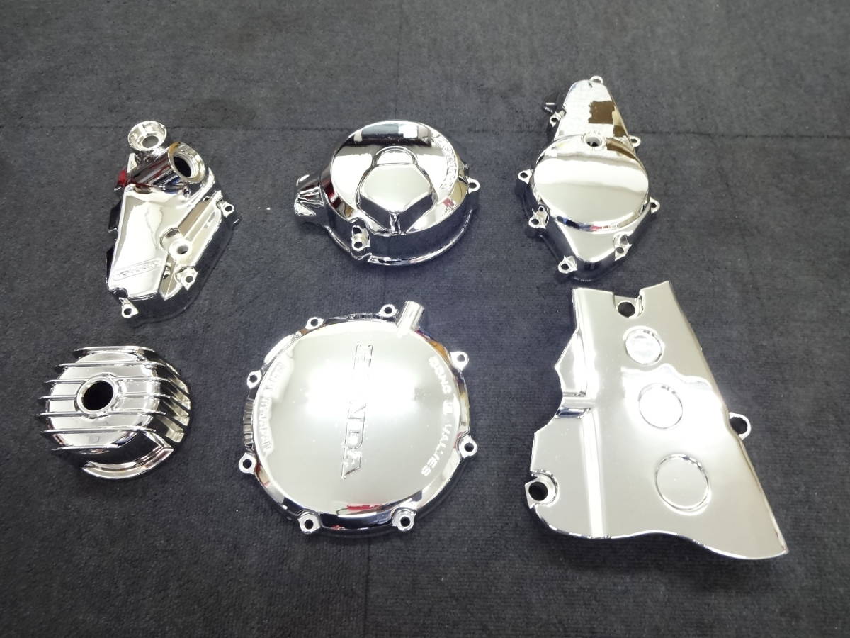 大阪魔人 CBR400F エンジンカバーセット メッキ後未使用品