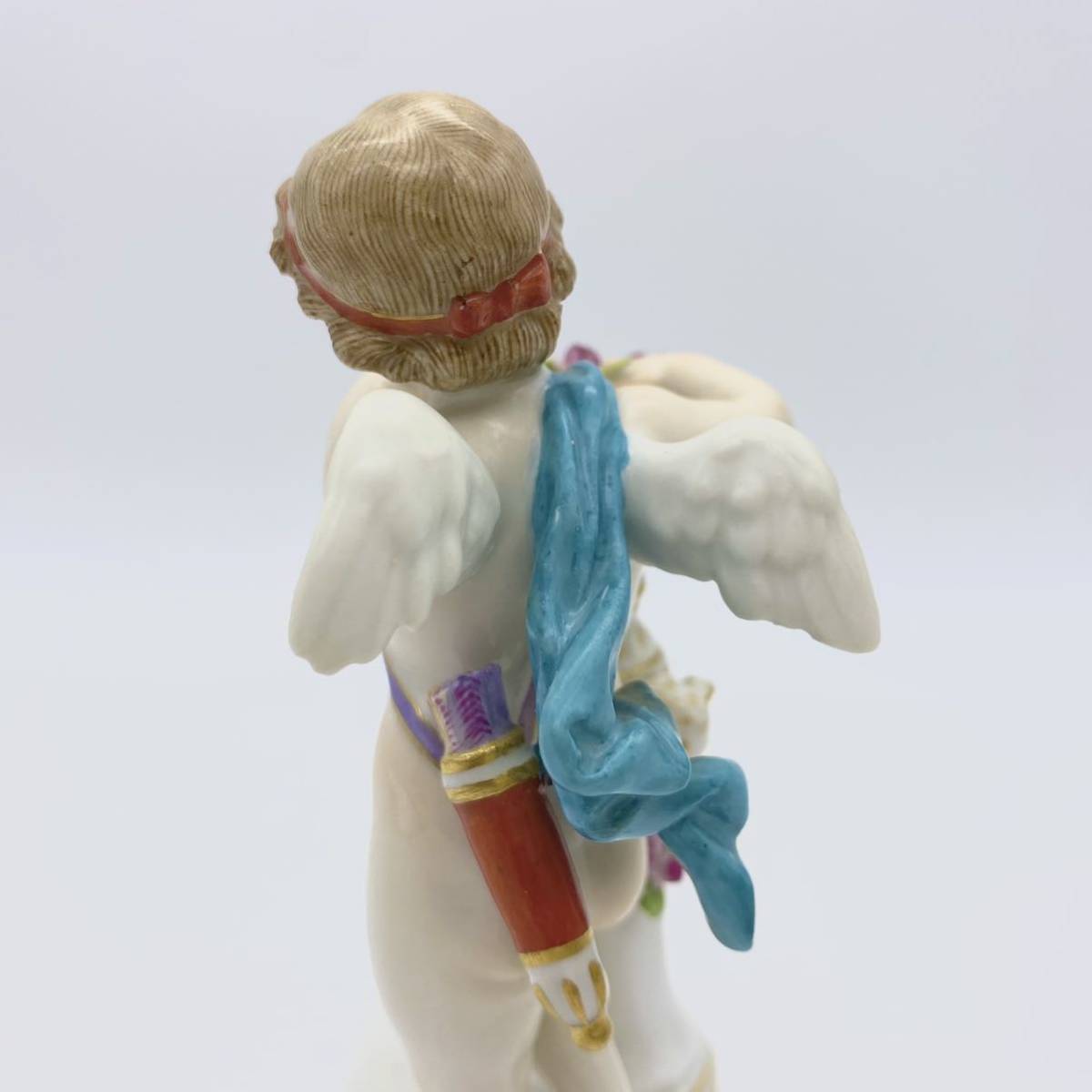 MEISSEN　マイセン　花飾りの天使　戯言の天使 フィギュリン 　一級品　F3_画像9