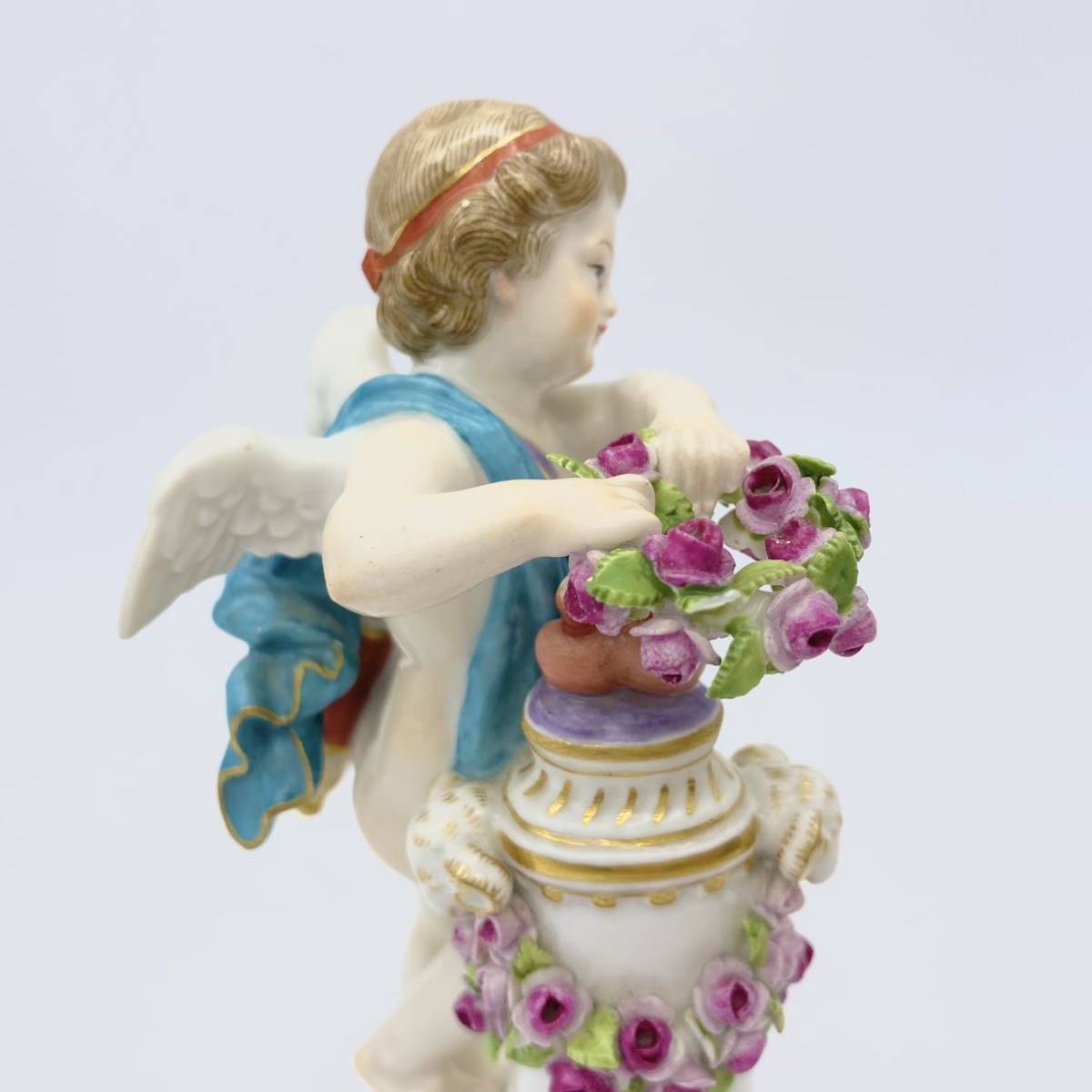 MEISSEN　マイセン　花飾りの天使　戯言の天使 フィギュリン 　一級品　F3_画像6