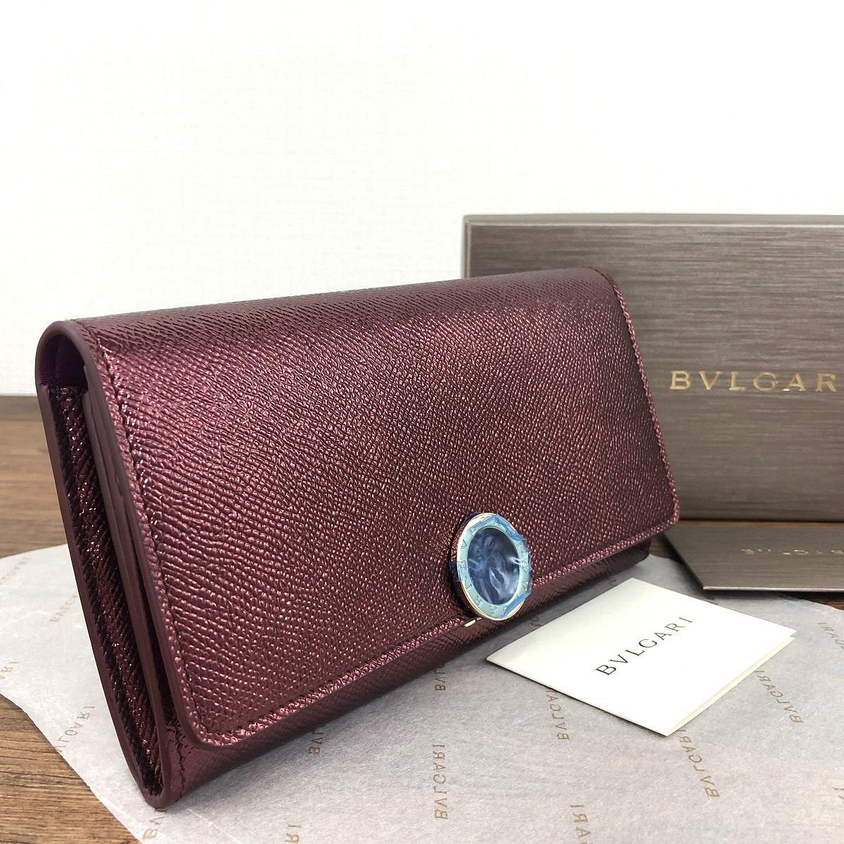 美品 BVLGARI ジップウォレット ロゴマニア 247-