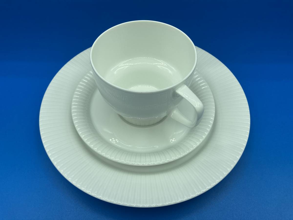 [used box none ]Rosenthal Rosenthal * white porcelain * Trio cup & saucer & plate (4) * size 80mm× height 65mm / 134mm / 196mm