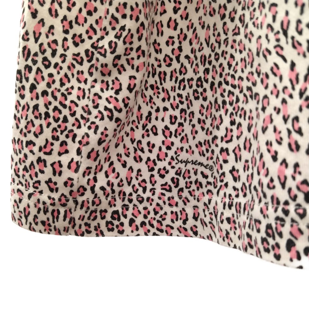 シュプリーム 22SS スモールボックスロゴTシャツ ピンクレオパード カットソー ピンク Lサイズ_画像8