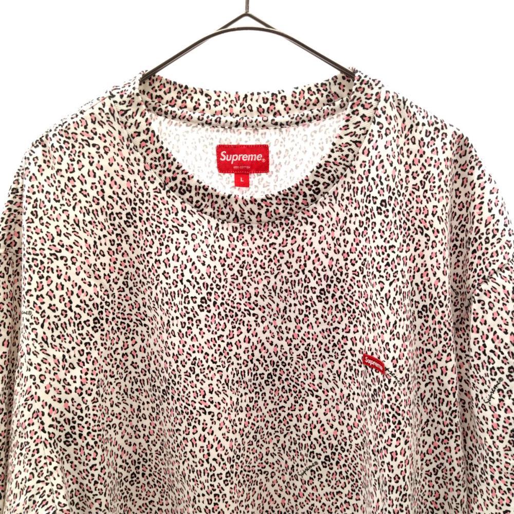 シュプリーム 22SS スモールボックスロゴTシャツ ピンクレオパード カットソー ピンク Lサイズ_画像3