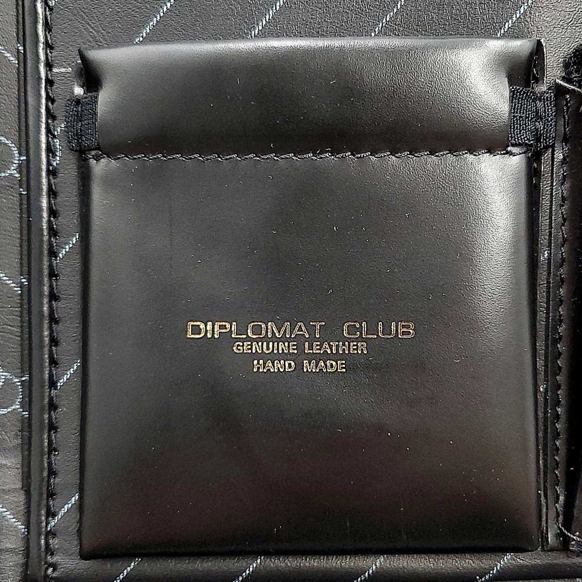本革ハンドメイド DIPLOMAT CLUB オールレザートランク黒メンズ本皮