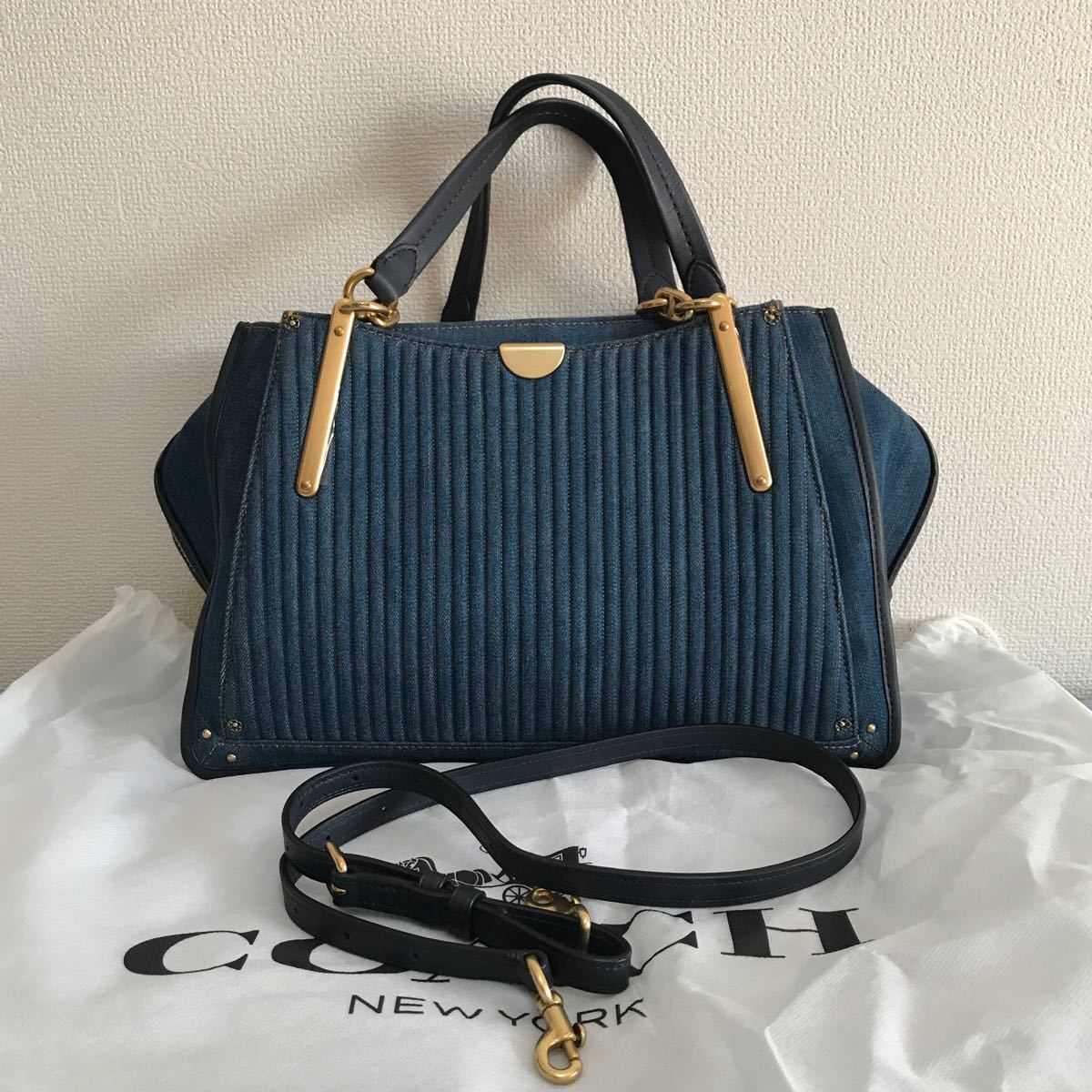 新品未使用品】COACH デニム 2way ショルダーバッグ-