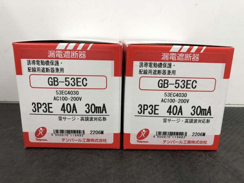 クーポン ヤフオク! - 016 未使用品 テンパール 漏電遮断器 3P3E 40A 3