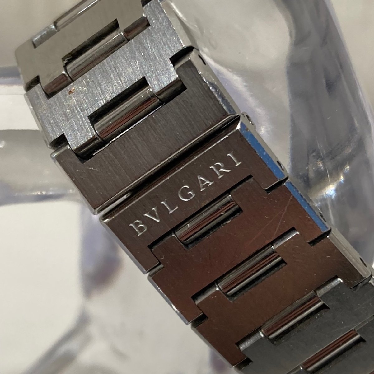 BVLGARI ブルガリ ブルガリ ブルガリ SS ボーイズ 黒文字盤 BB 30 SSD