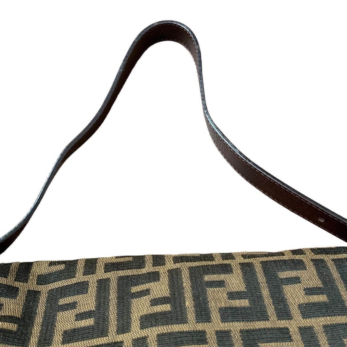美品 FENDI フェンディ ズッカ柄 マンマバケット ワンショルダーバッグ