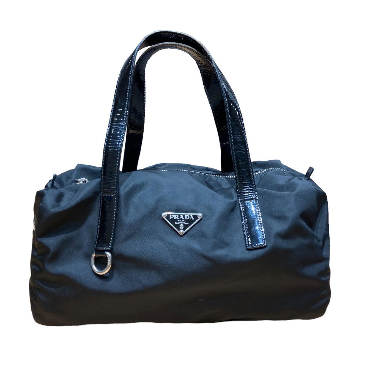 直営ストア PRADA プラダ ミニハンドバッグ ダークブラウン ナイロン