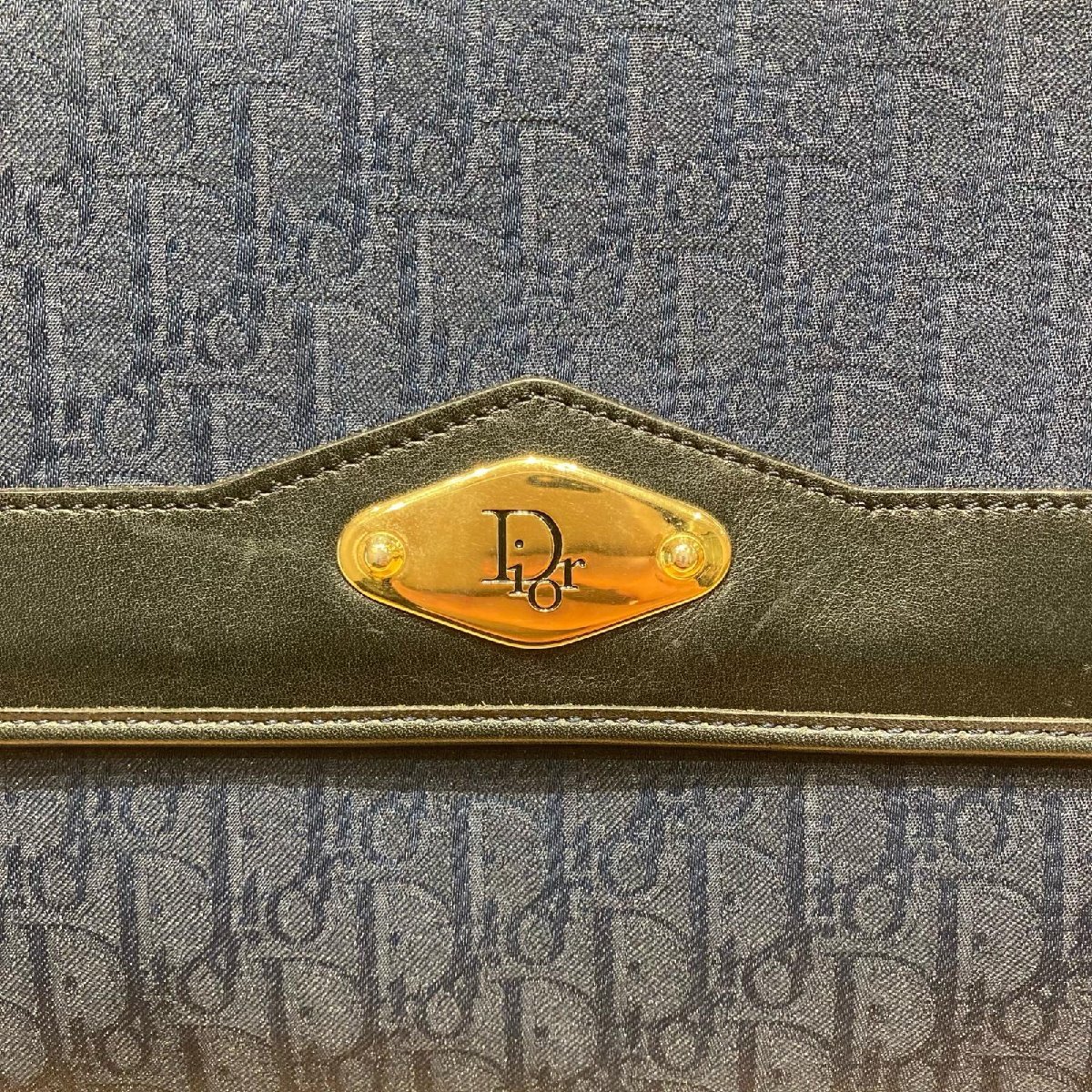 Christian Dior トロッター ロゴ金具 チェーン ショルダーバッグ 
